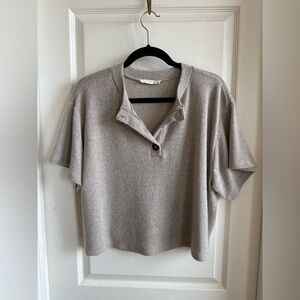 Lush knit Henley t shirt Large